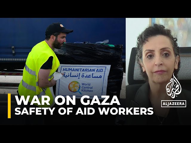 ‘Target on their back’: Aid workers halt efforts after deadly Israeli strikes