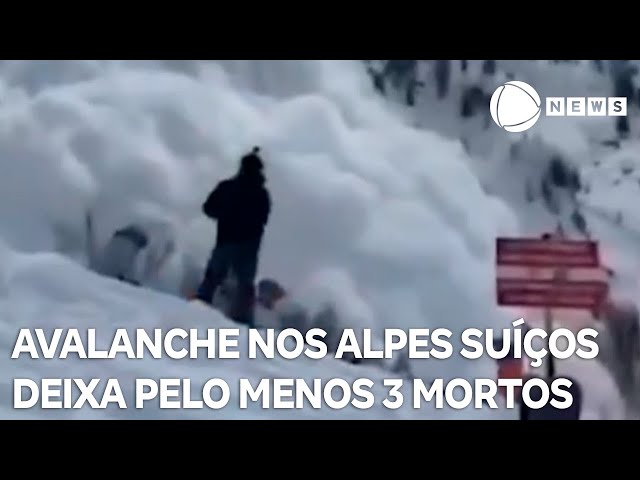 Avalanche em estação de esqui mata três turistas na Suíça