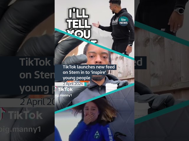 ⁣TikTok launches new feed dedicated to Stem in bid to 'inspire' young people #itvnews #tikt