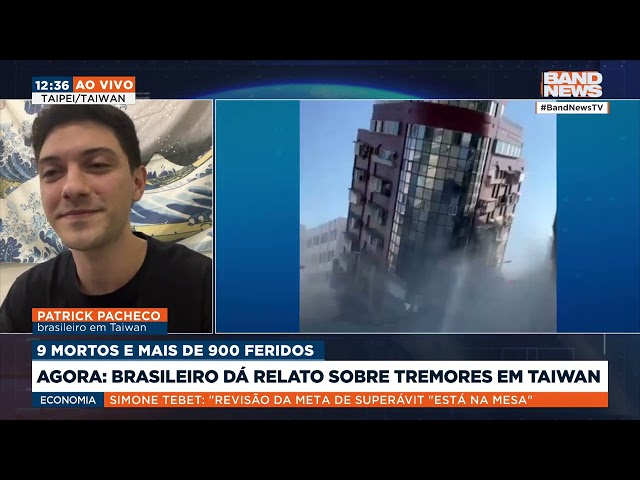 Brasileiro dá relato sobre tremores em Taiwan