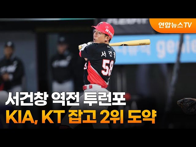 서건창 역전 투런포…KIA, KT 잡고 2위 도약 / 연합뉴스TV (YonhapnewsTV)