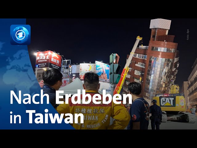 Bergungsarbeiten nach Erdbeben in Taiwan