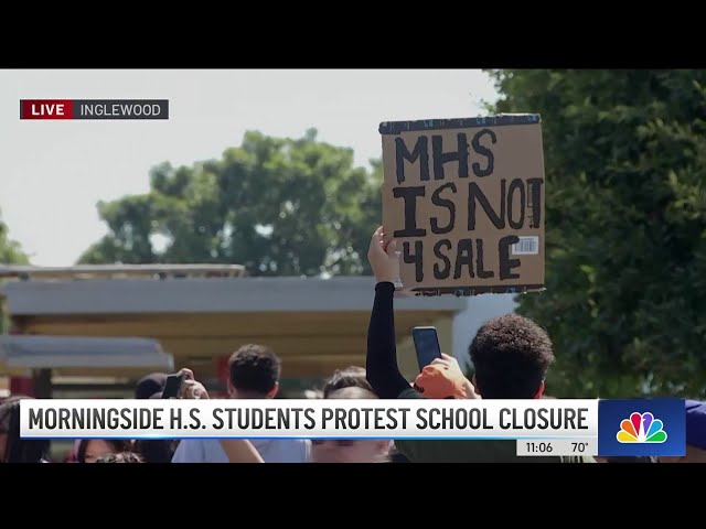 Inglewood students protest pending closure of Morningside High School