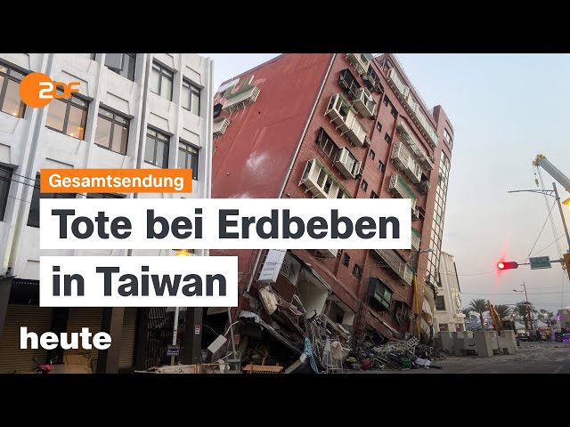 heute 19:00 Uhr vom 03.04.2024 Erdbeben in Taiwan, Nato Ukraine-Unterstützung, Kindergrundsicherung