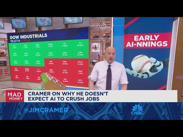 ⁣Jim Cramer explains why he thinks AI won't crush jobs