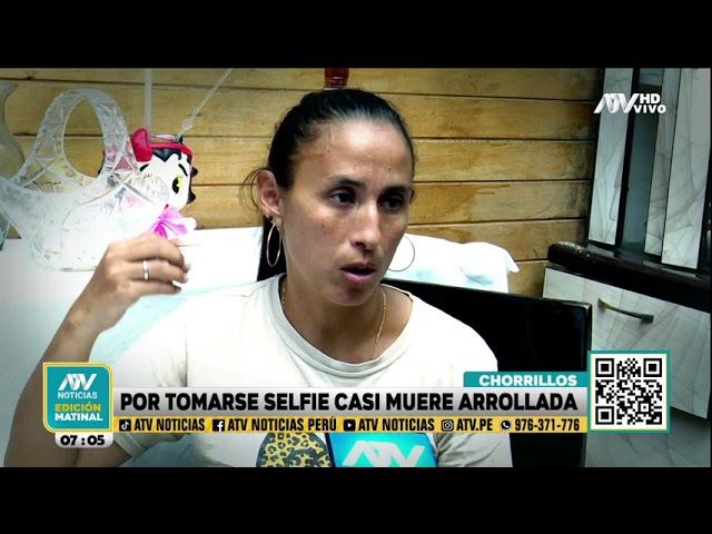 ⁣Chorrillos: Adolescente casi muere arrollada por tomarse selfie en medio de la pista