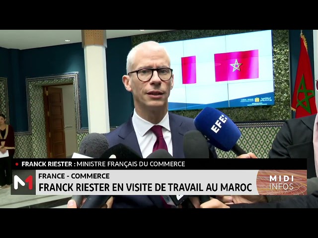 ⁣Franck Riester en visite de travail au Maroc
