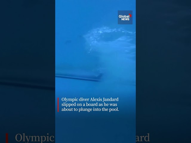 ⁣Diver slips during Olympic pool inauguration ceremony #Ouch