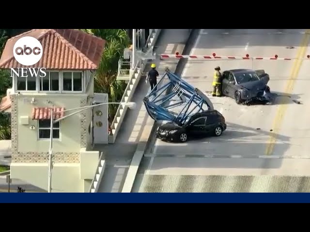 Construction worker killed after part of crane falls onto bridge in Fort Lauderdale, officials say