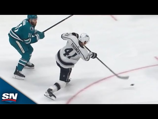 ⁣Kings' Akil Thomas Uses Screen To Wire Home First NHL Goal