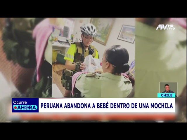 Chile: Peruana abandona a su bebé de dos días de nacida dentro de una mochila