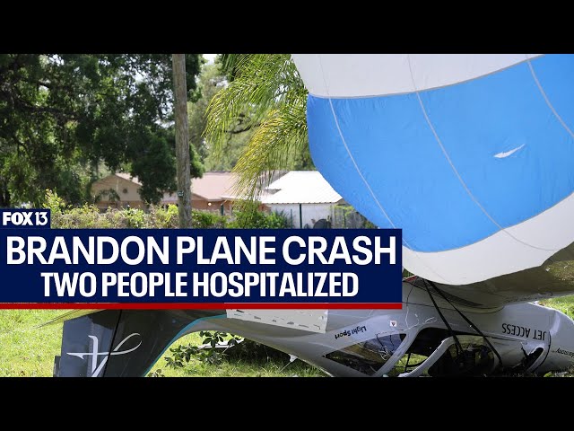 ⁣Two injured in Brandon plane crash