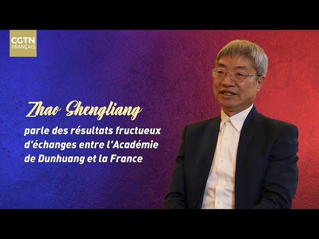 ⁣Zhao Shengliang parle des résultats fructueux d'échanges entre l'Académie de Dunhuang et l