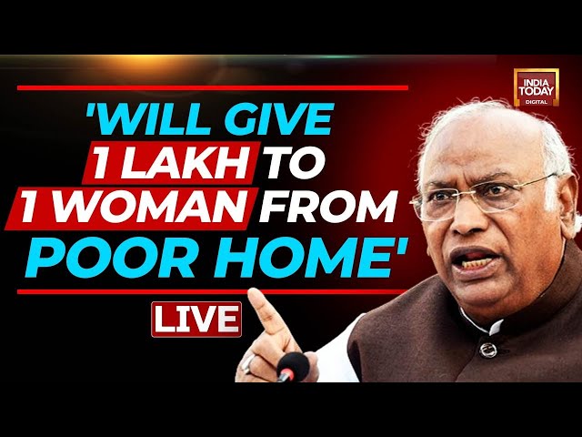 Congress Manifesto LIVE | Mallikarjun Kharge & Rahul Gandhi LIVE|  Congress PC LIVE | India Toda