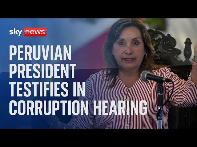 Watch live: Peruvian President Dina Boluarte testifies in corruption hearing