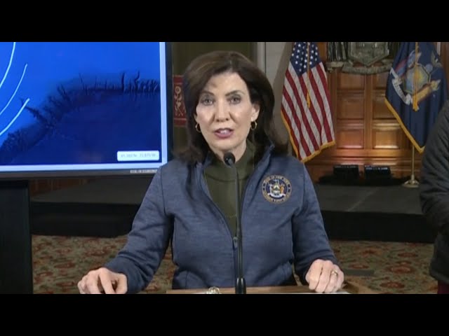 Watch: New York Gov. Kathy Hochul briefs press on earthquake, danger of aftershocks