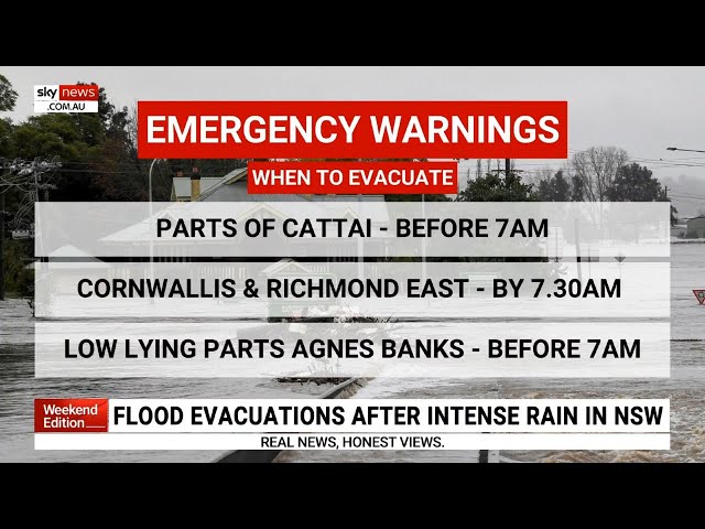 Fresh warnings issued as heavy rain continues to hit parts of New South Wales