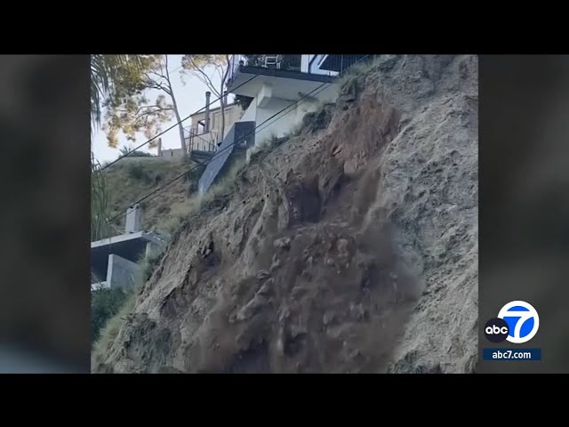 Landslide causes significant damage to new home in the Hollywood Hills