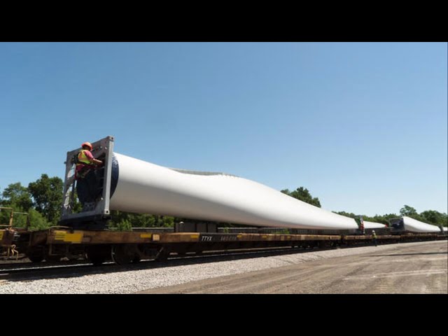 Longest wind turbine blades to be transported by railroad are headed out of Colorado