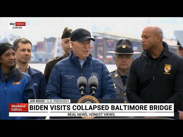 'The damage is devastating': President Biden visits Baltimore after bridge collapse