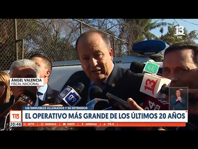 El operativo más grande de los últimos 20 años: 126 inmuebles allanados y 56 detenidos