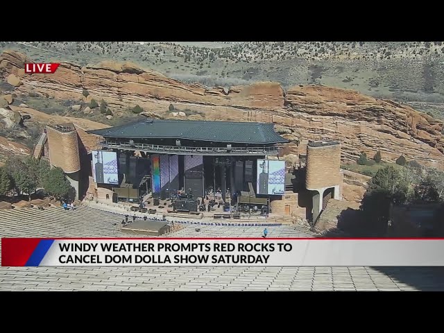 Red Rocks show canceled Saturday due to high winds