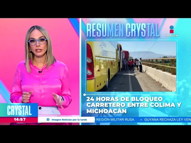 ⁣Suman 24 horas del bloqueo carretero entre Colima y Michoacán