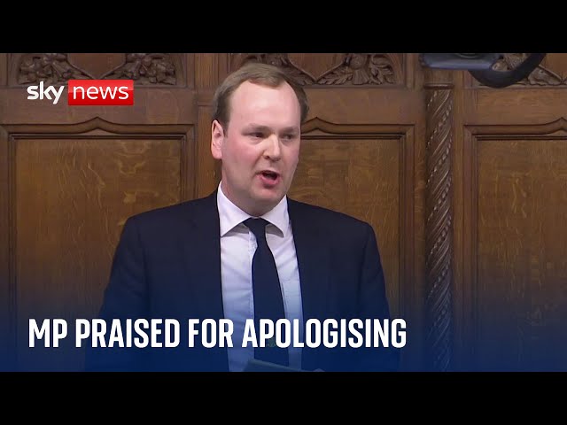 Tory MP praised for 'courageous' apology over dating app incident