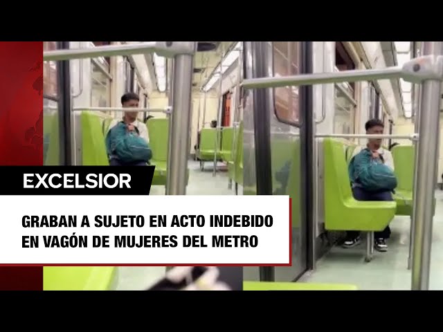 Graban a sujeto en acto indebido en vagón de mujeres del Metro