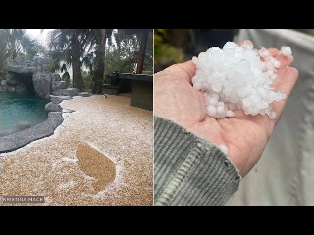 Spring storm brings hail, snow to SoCal