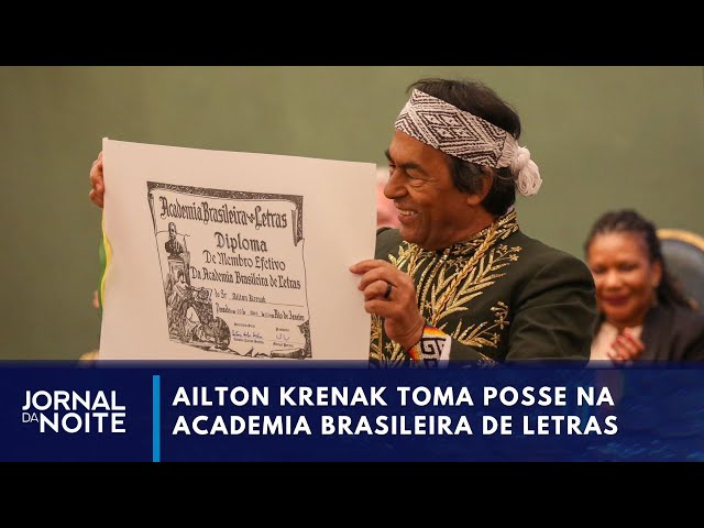 Ailton Krenak toma posse na Academia Brasileira de Letras | Jornal da Noite