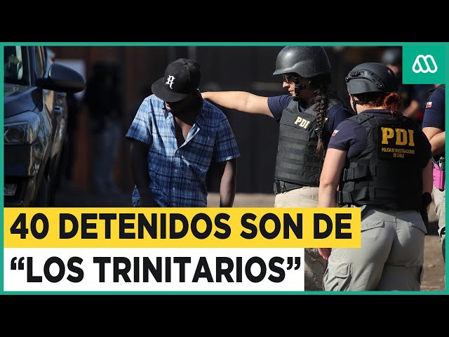 Mega operativo de PDI: 40 de los detenidos son de la banda "Los Trinitarios"