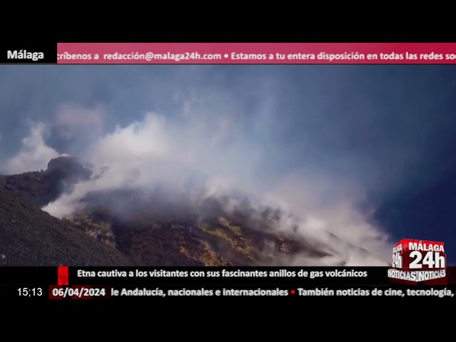 ⁣Noticia - El volcán Etna cautiva a los visitantes con sus anillos de gas volcánicos