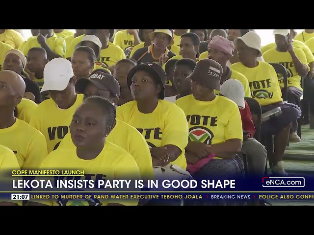 ⁣2024 Elections Manifesto | Lekota insists COPE is in good shape