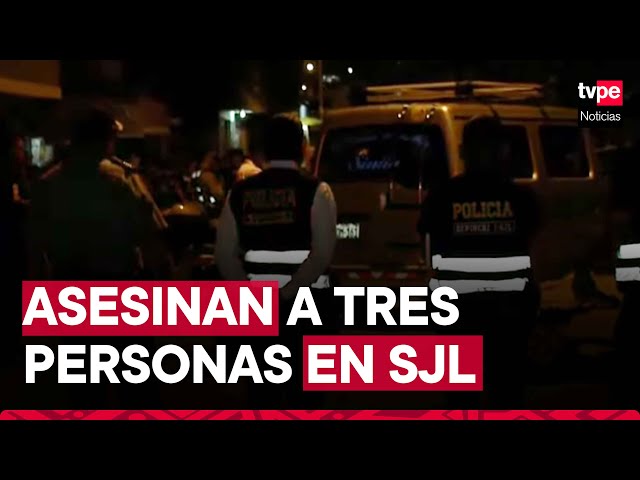 Balacera SJL: Asesinan a tres personas en el Asentamiento Humano Montenegro