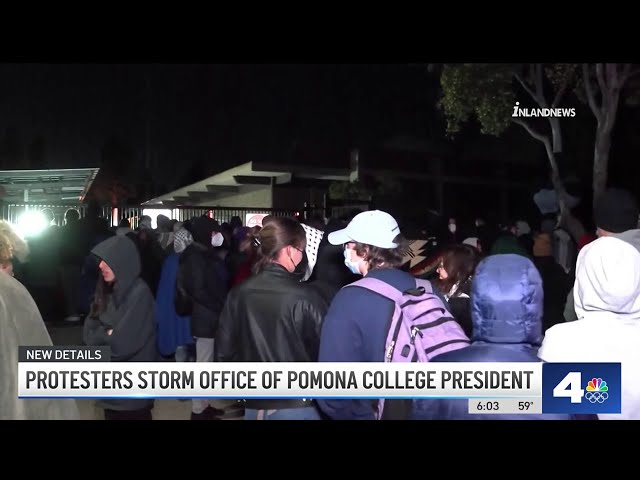 Protesters storm office of Pomona College president