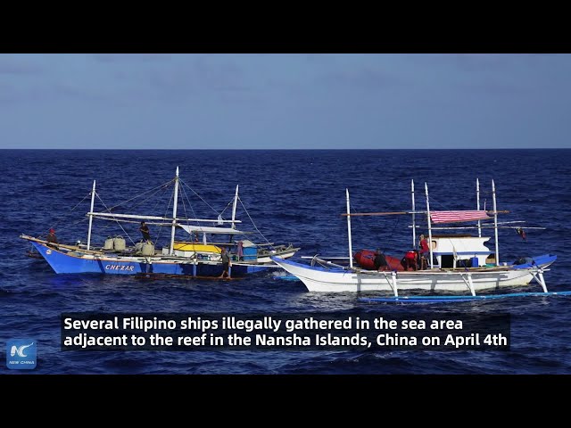 China warns against the illegal gathering of Filipino ships in the sea area of China