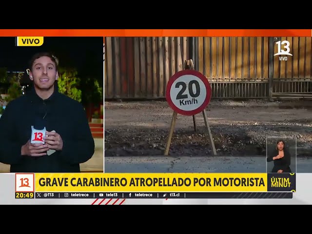 Carabinero atropellado por motociclista que se negó a control en Cerro Navia