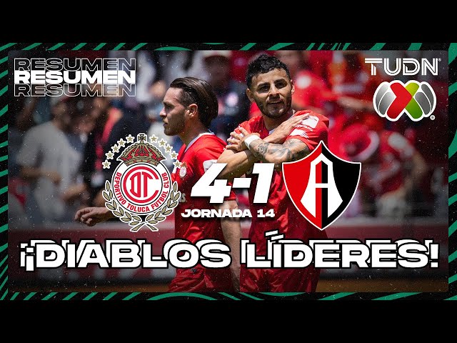 Resumen y goles | Toluca 4-1 Atlas | CL2024 - Liga Mx J14 | TUDN