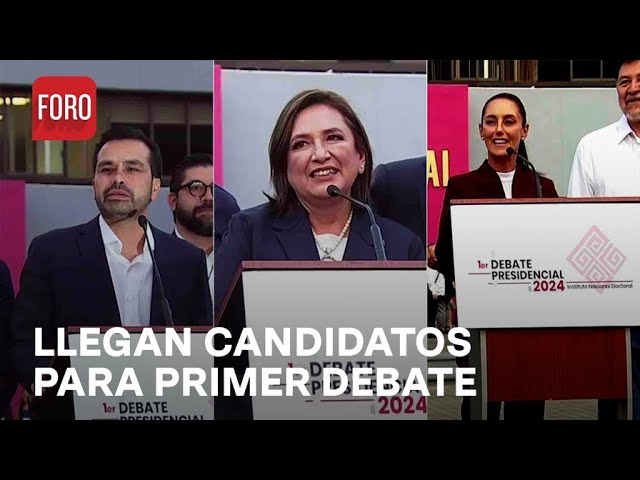 Candidatos a la presidencia de México llegan al INE para el primer debate - Las Noticias