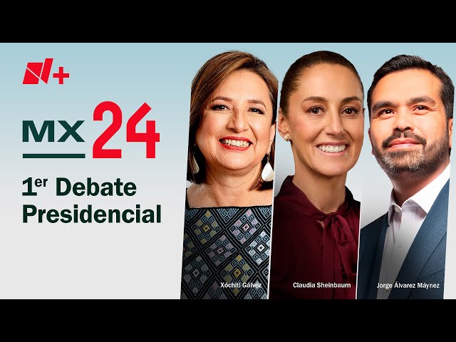 Primer Debate Presidencial 2024 en México: Álvarez Máynez, Xóchitl Gálvez y Claudia Sheinbaum