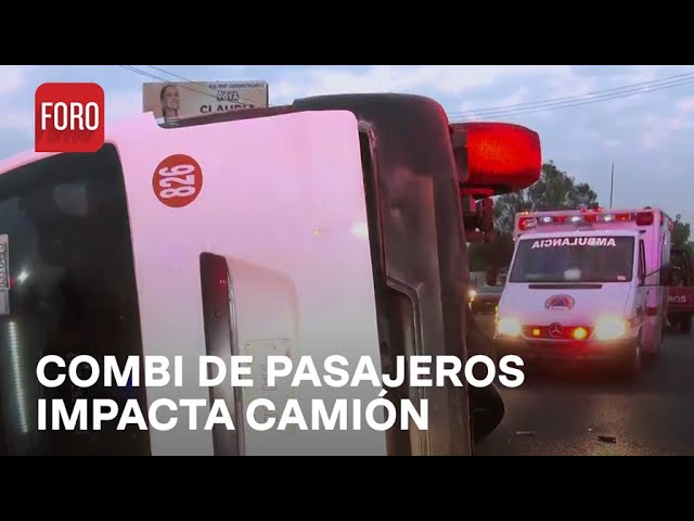 Vuelca unidad de transporte público en Ecatepec - Las Noticias