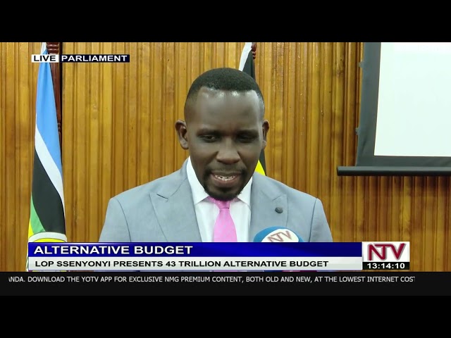⁣Opposition presents UGX 43 trillion Alternative Budget for 2024/2025