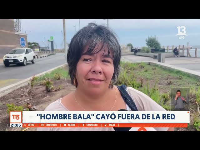 "Hombre bala" cayó fuera de la red