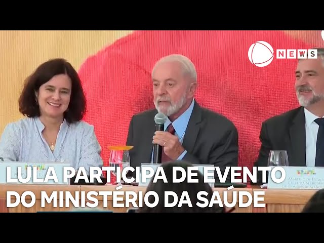 Lula participa de evento de apresentação do trabalho no Ministério da Saúde