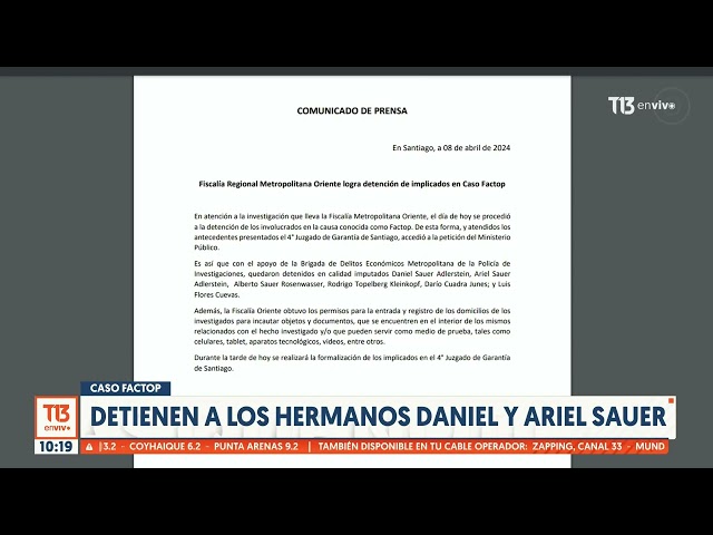 Caso Hermosilla: Detienen a los hermanos Ariel y Daniel Sauer, dueños de Factop