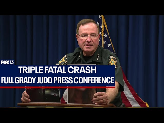 ⁣Grady Judd: Florida woman accused of going 100 mph before triple fatal crash