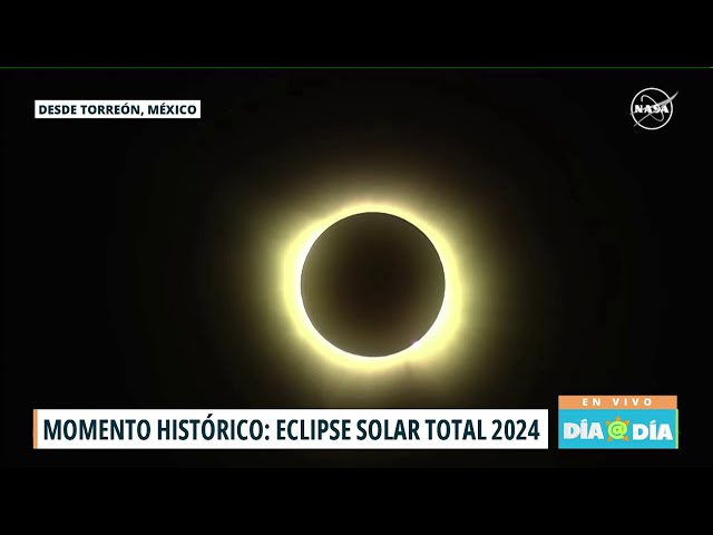 ¡Evento histórico! Aquí el momento del eclipse total en México