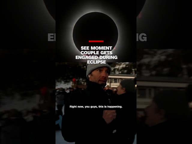 ⁣See moment couple gets engaged during eclipse