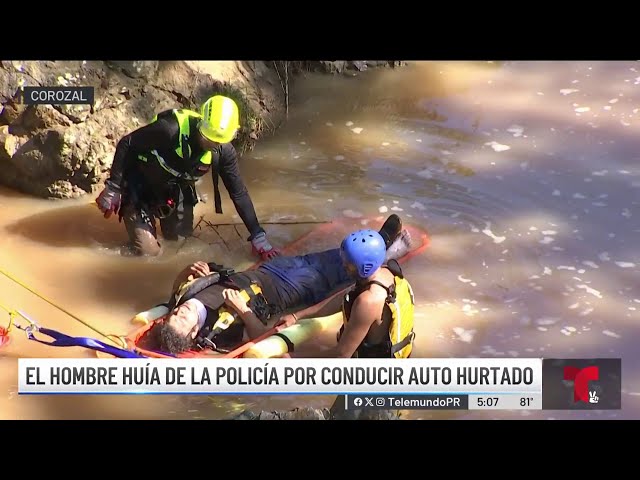 Hombre cae por barranco al tratar de huir de la Policía